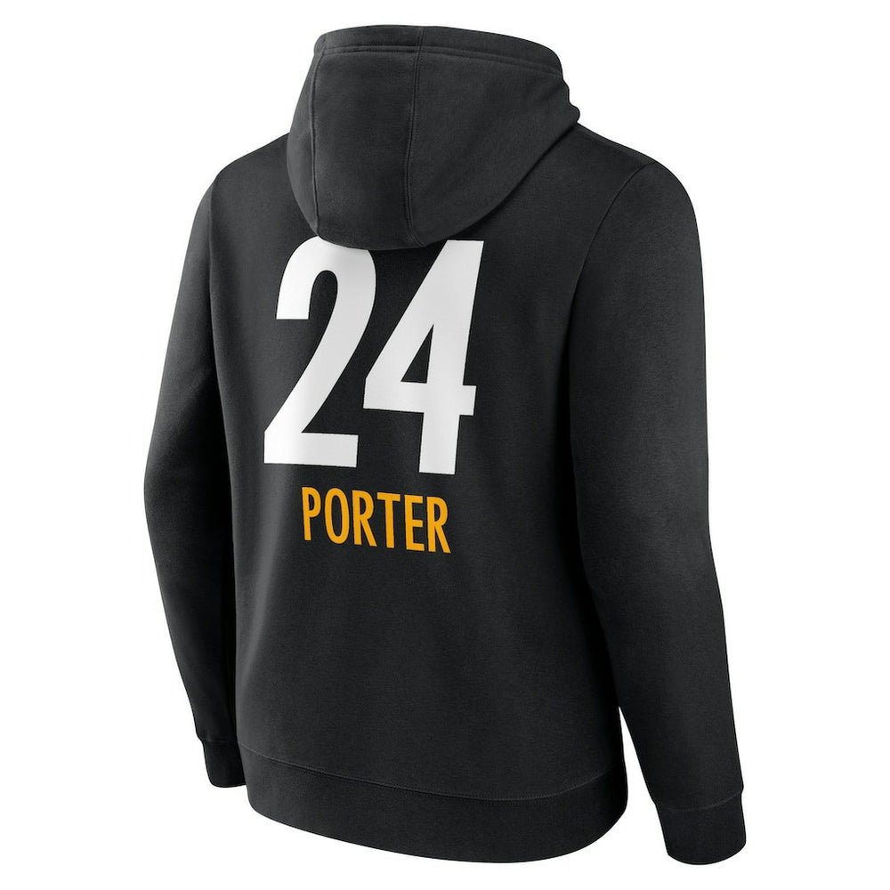 Joey Porter Jr.  Team Wordmark Player Name & Number Pullover Hoodie - Pittsburgh Steelers