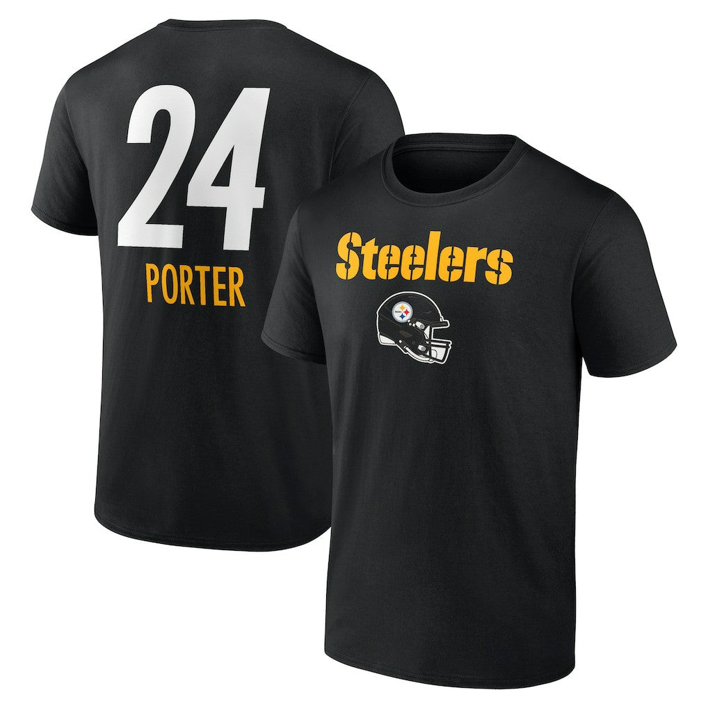 Joey Porter Jr.  Team Wordmark Player Name & Number T-Shirt - Pittsburgh Steelers