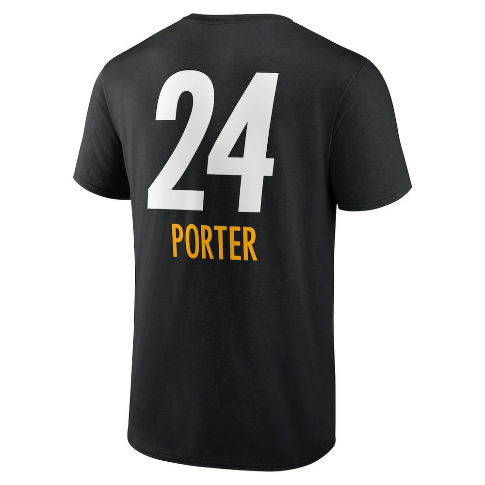 Joey Porter Jr.  Team Wordmark Player Name & Number T-Shirt - Pittsburgh Steelers