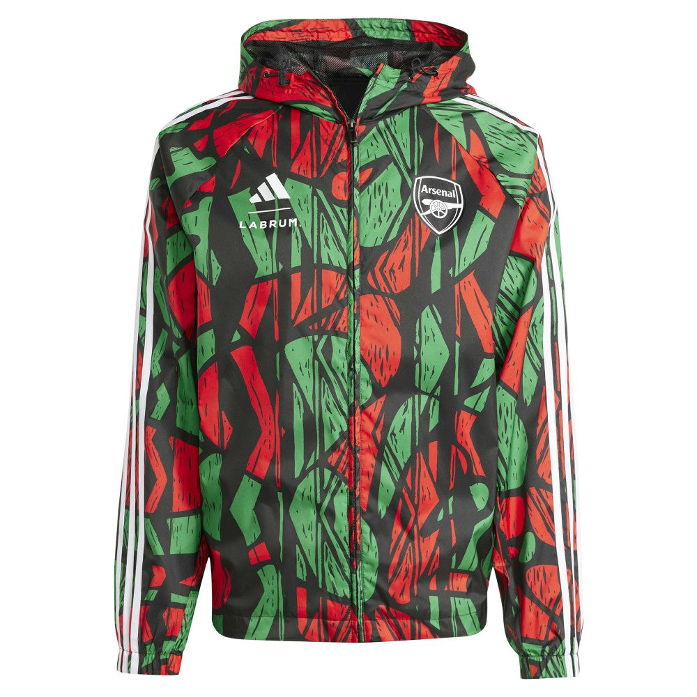 Arsenal x Labrum London 2024/25 Seasonal Full-Zip Hoodie Windbreaker - Adidas Black