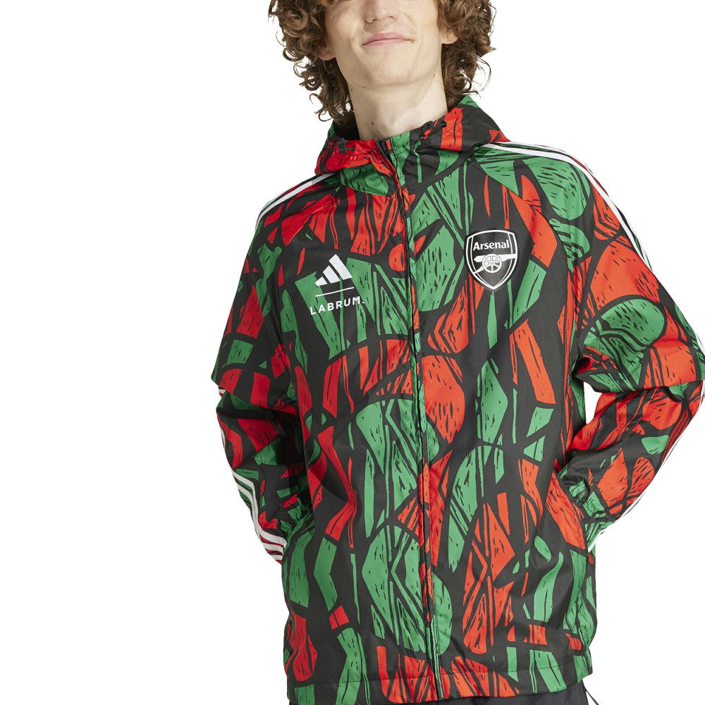 Arsenal x Labrum London 2024/25 Seasonal Full-Zip Hoodie Windbreaker - Adidas Black