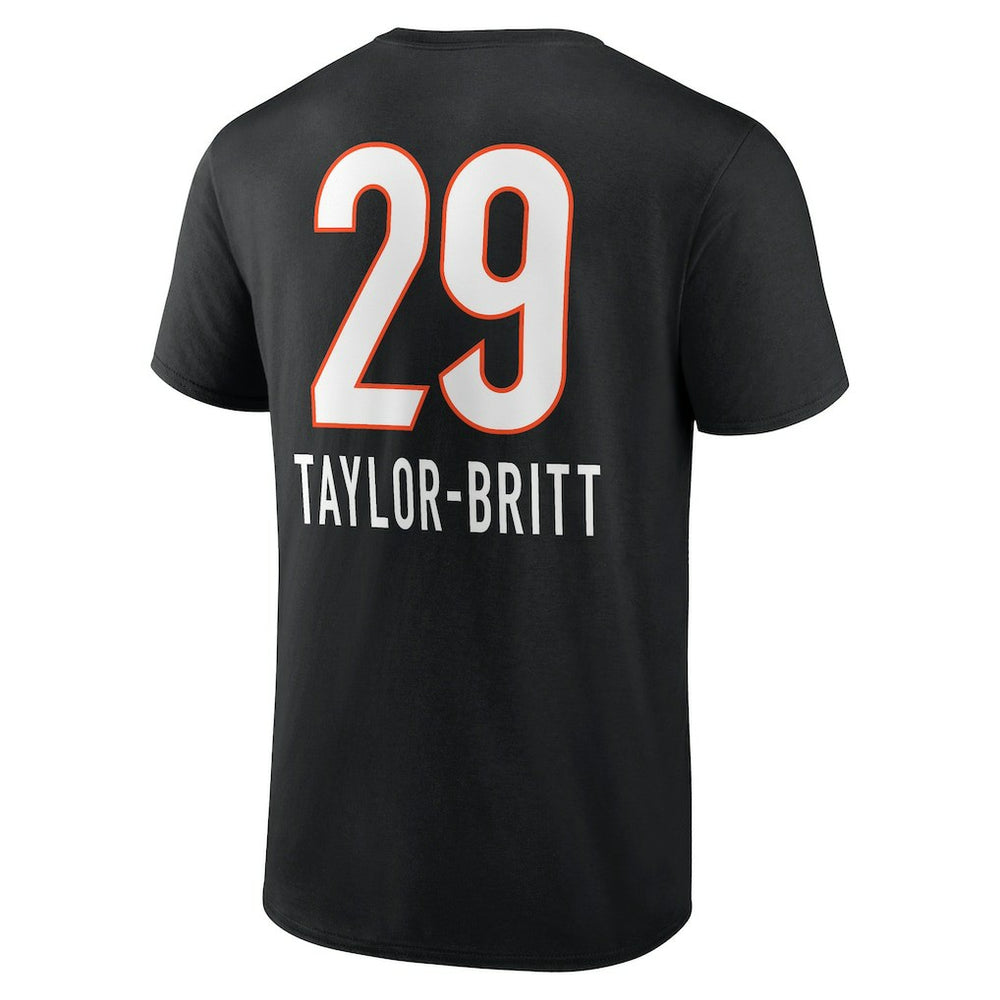 Cam Taylor-Britt  Team Wordmark Player Name & Number T-Shirt - Cincinnati Bengals