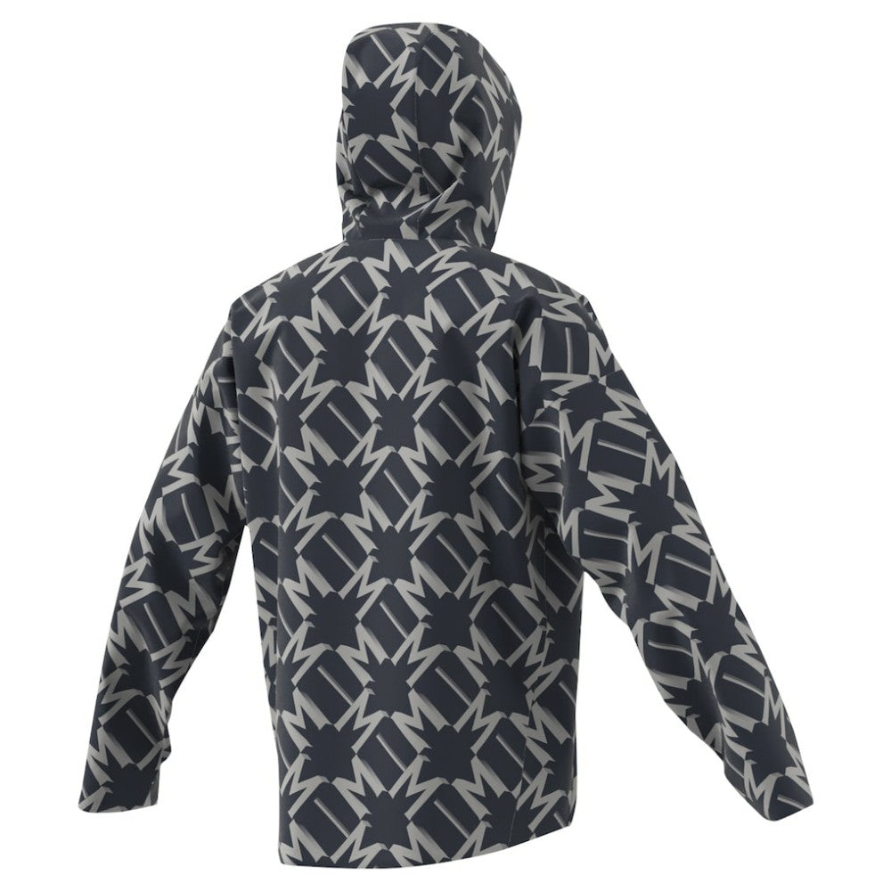Manchester United 2024/25 Half-Zip Hoodie Windbreaker Jacket - Adidas Charcoal