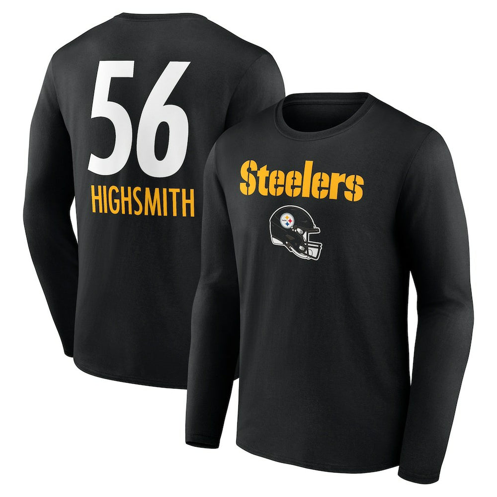 Alex Highsmith  Team Wordmark Player Name & Number Long Sleeve T-Shirt - Pittsburgh Steelers