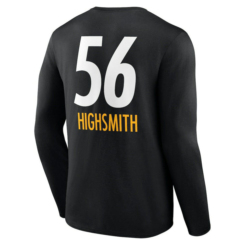 Alex Highsmith  Team Wordmark Player Name & Number Long Sleeve T-Shirt - Pittsburgh Steelers