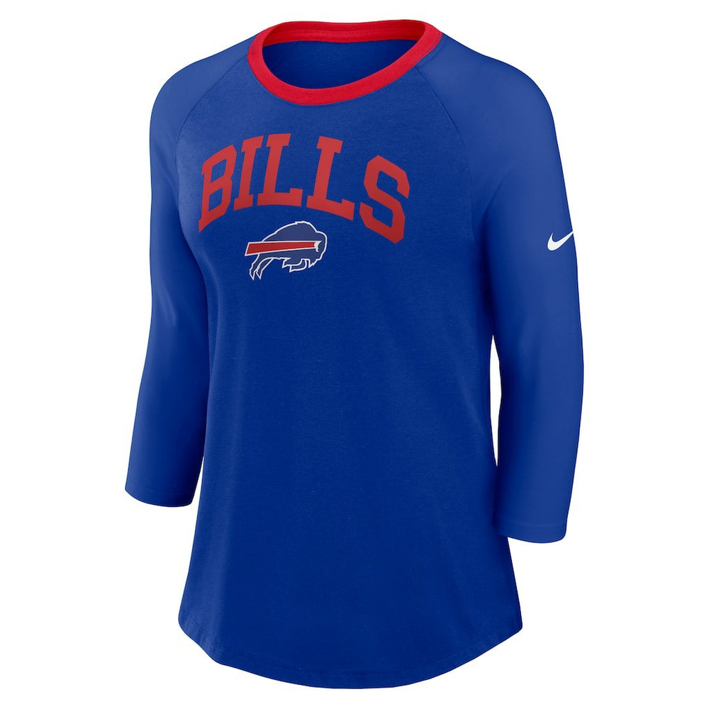 Women's 3/4 Sleeve Raglan Fashion Top - Buffalo Bills