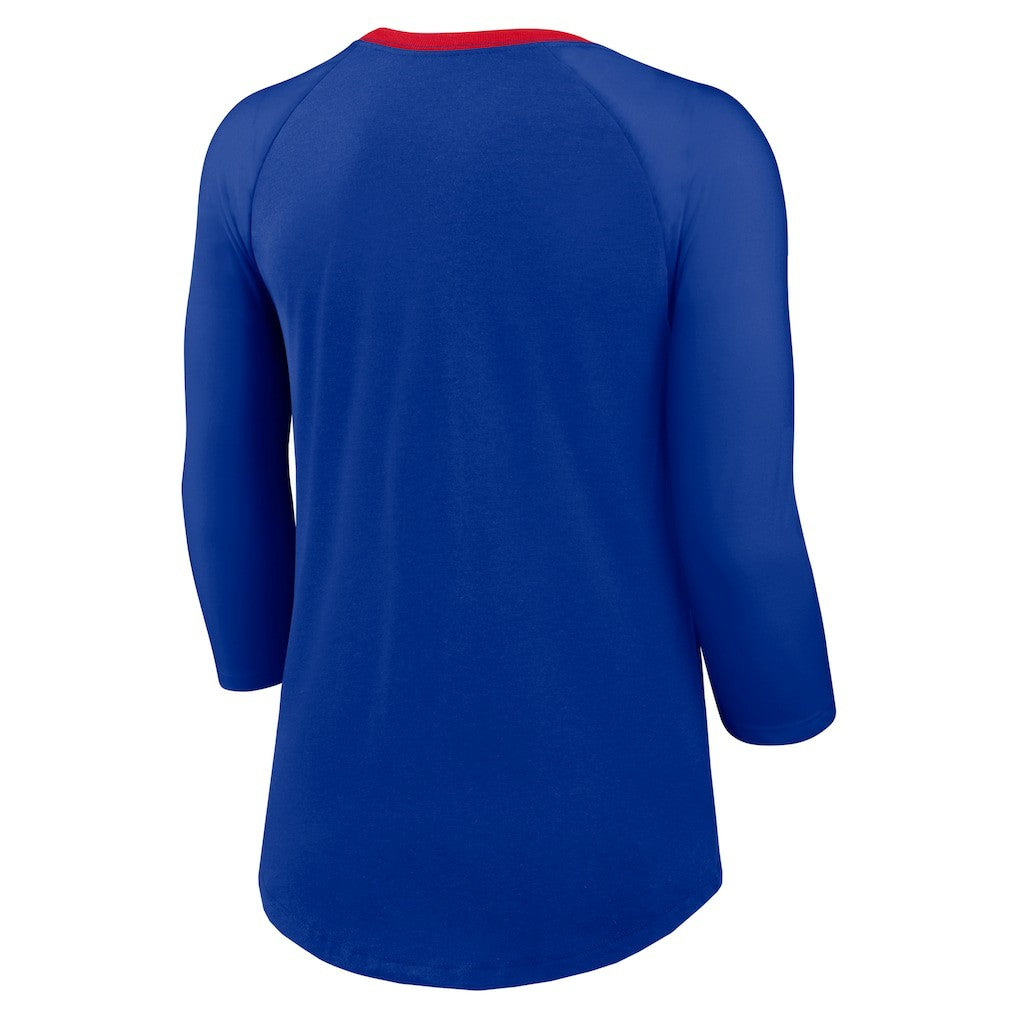 Women's 3/4 Sleeve Raglan Fashion Top - Buffalo Bills