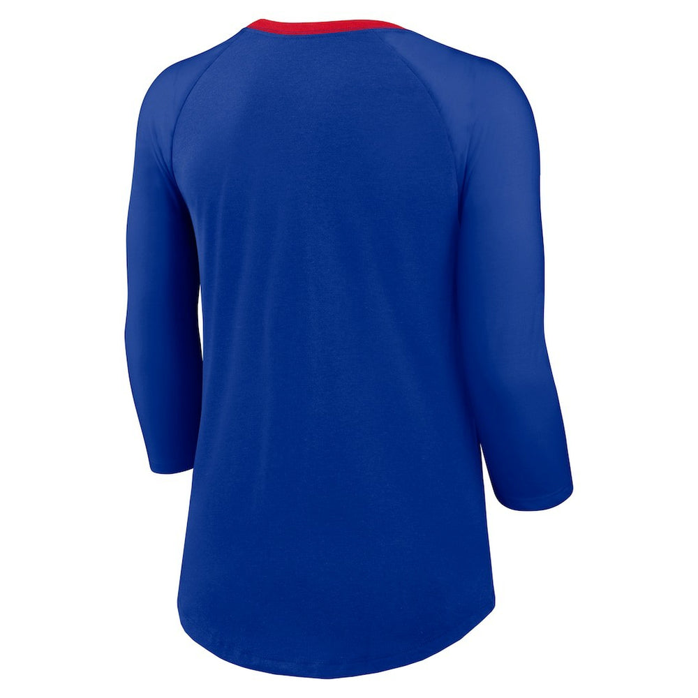 Women's 3/4 Sleeve Raglan Fashion Top - Buffalo Bills