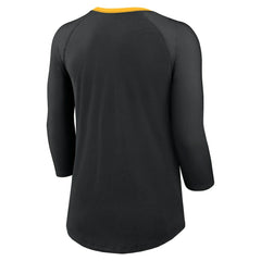 Women's 3/4 Sleeve Raglan Fashion Top - Pittsburgh Steelers