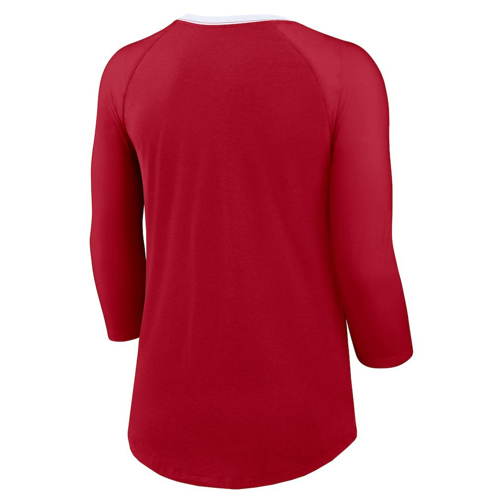 Women's 3/4 Sleeve Raglan Fashion Top - San Francisco 49ers