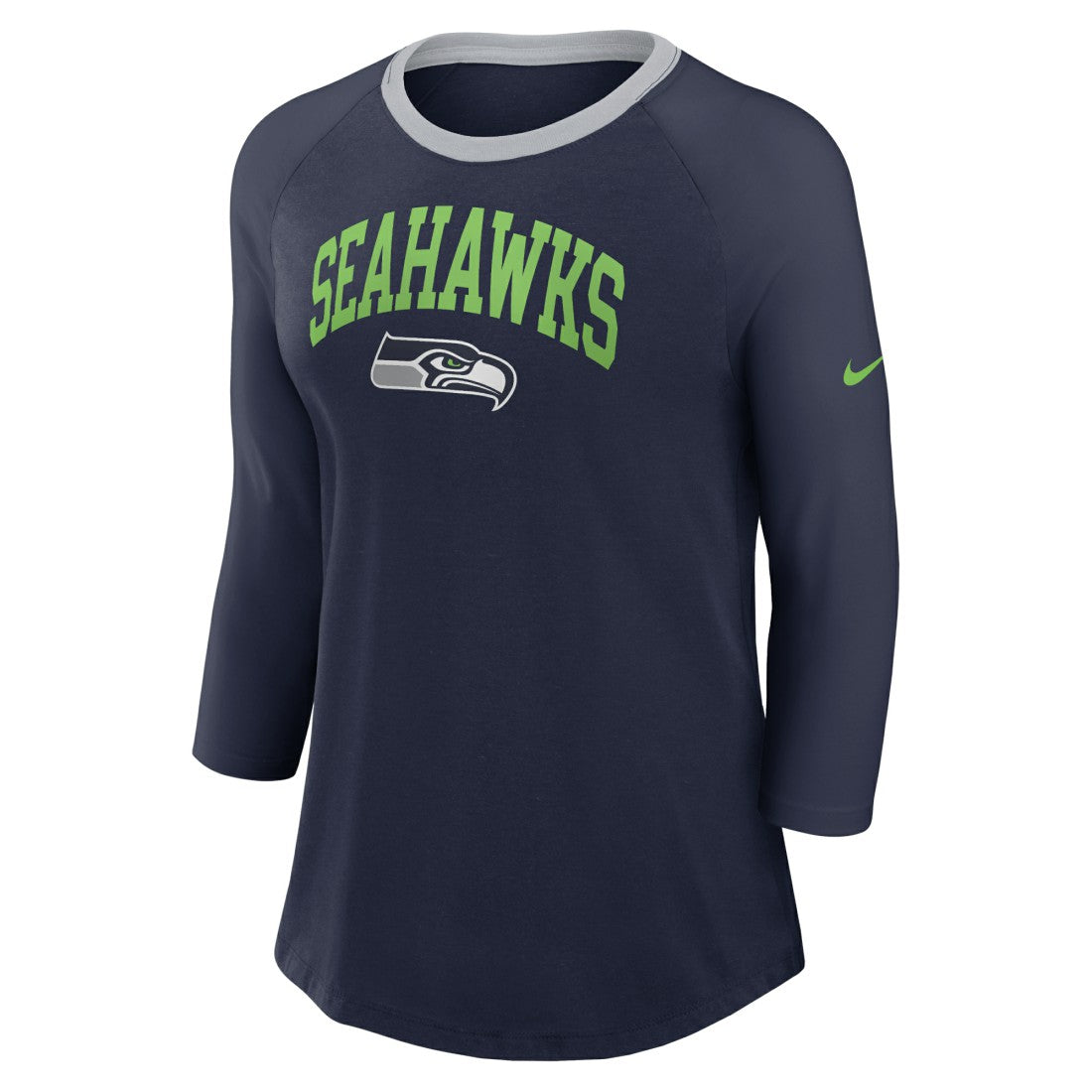 Women's 3/4 Sleeve Raglan Fashion Top - Seattle Seahawks