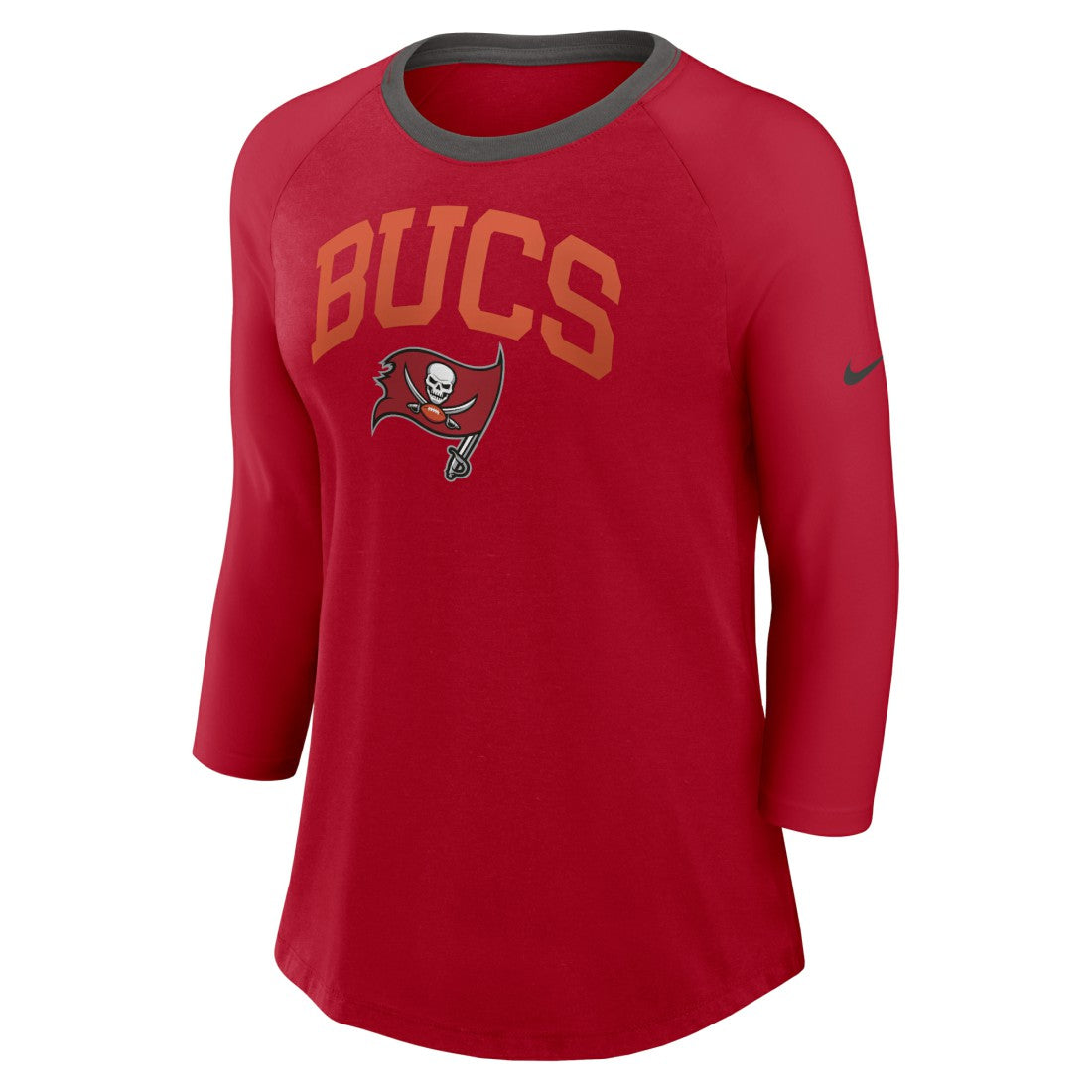 Women's 3/4 Sleeve Raglan Fashion Top - Tampa Bay Buccaneers