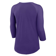 Women's 3/4 Sleeve Raglan Fashion Top - Minnesota Vikings