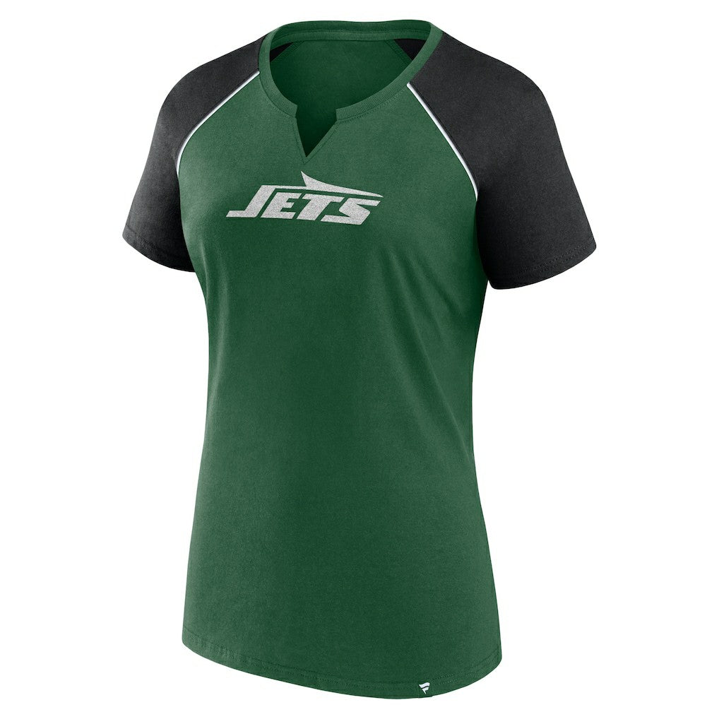 Women's Glittered Primary Raglan T-Shirt - New York Jets