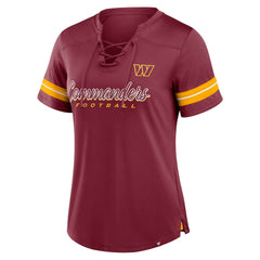 Women's Play Script Lace-Up T-Shirt - Washington Commanders