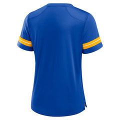 Women's Play Script Lace-Up T-Shirt - Los Angeles Rams