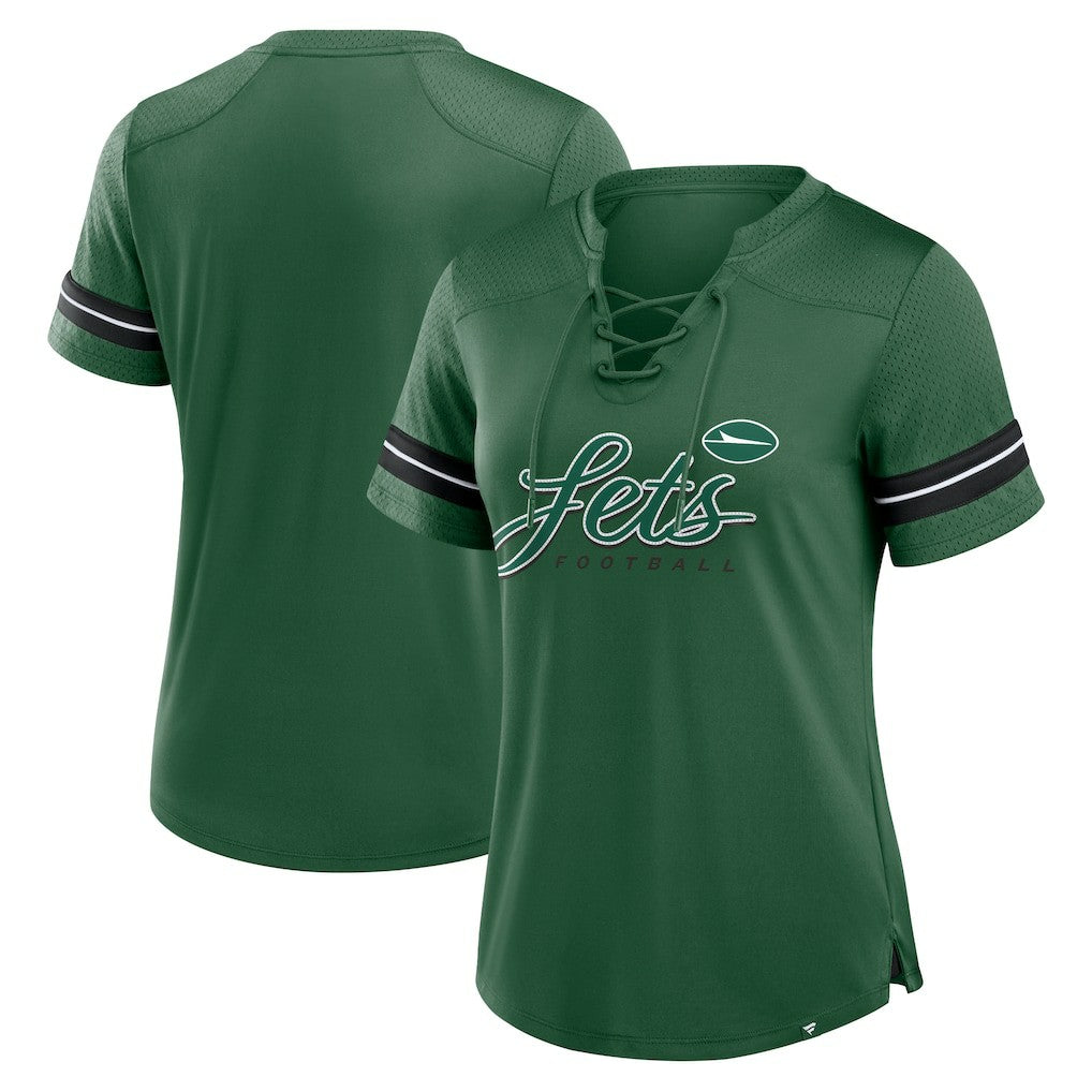 Women's Play Script Lace-Up T-Shirt - New York Jets