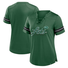 Women's Play Script Lace-Up T-Shirt - New York Jets
