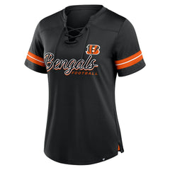 Women's Play Script Lace-Up T-Shirt - Cincinnati Bengals