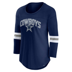 Women's First Team Arch Logo 3/4 Sleeve T-Shirt - Dallas Cowboys