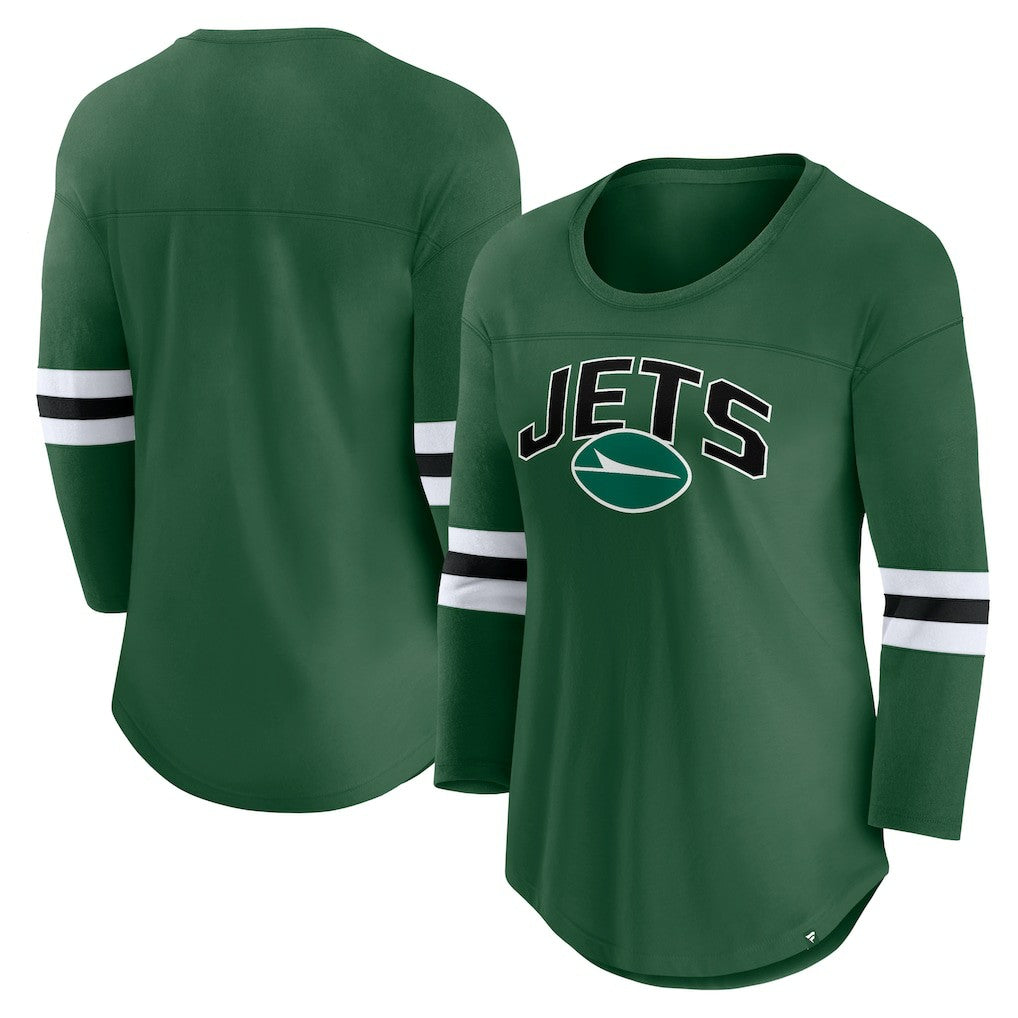 Women's First Team Arch Logo 3/4 Sleeve T-Shirt - New York Jets