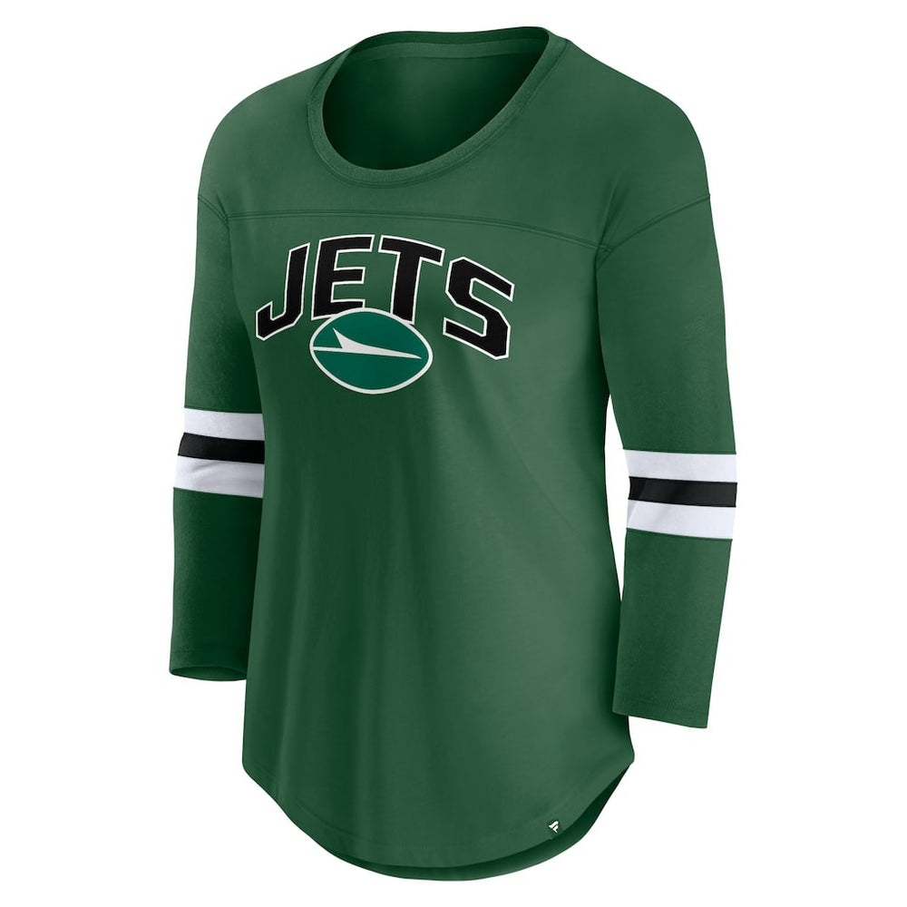 Women's First Team Arch Logo 3/4 Sleeve T-Shirt - New York Jets