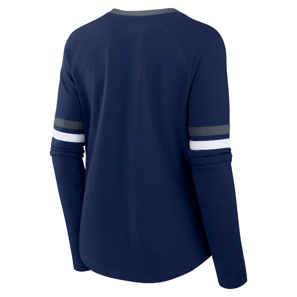 Women's Won and Done Lace-Up Long Sleeve Fashion Top - Dallas Cowboys