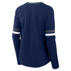 Women's Won and Done Lace-Up Long Sleeve Fashion Top - Dallas Cowboys