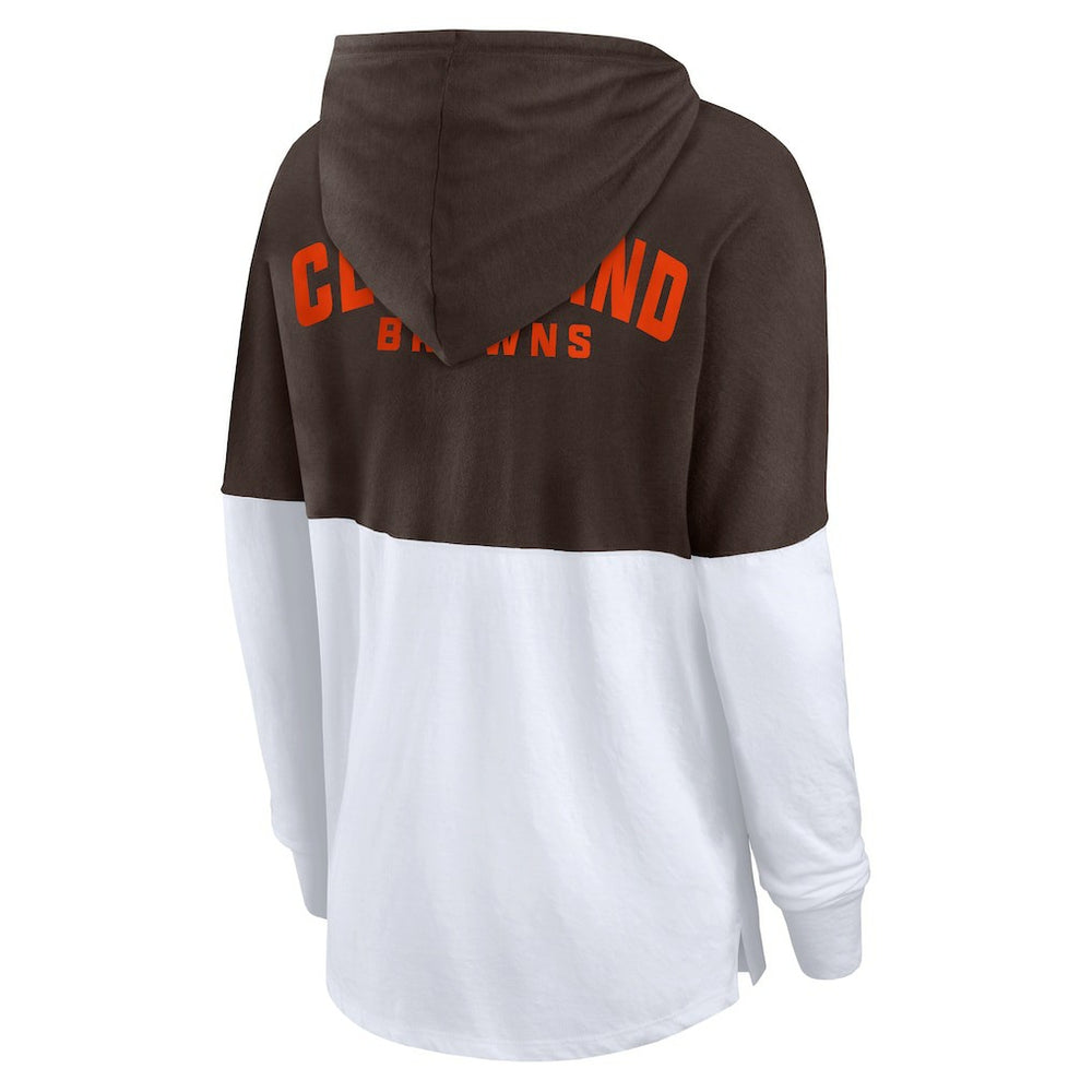 Women's Backup Option Long Sleeve Hoodie T-Shirt - Cleveland Browns