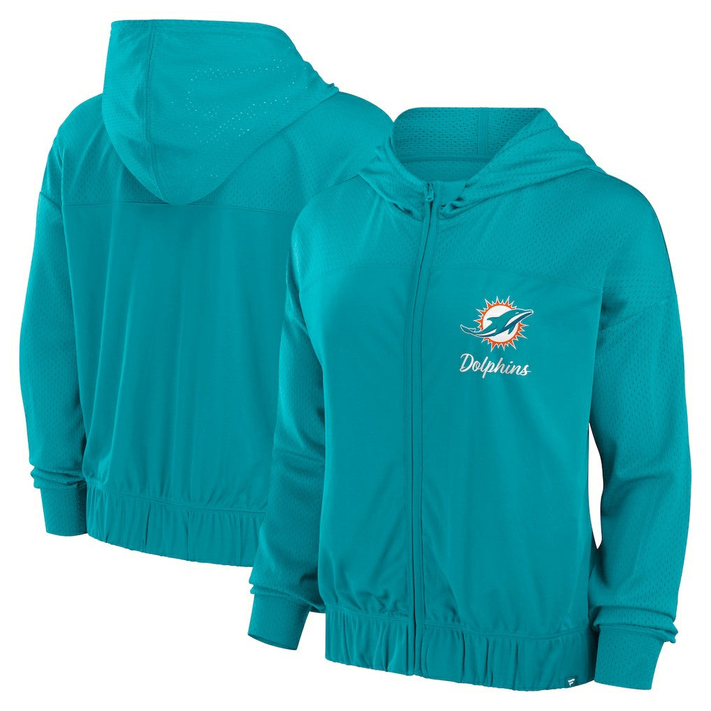 Women's Script Lock Full-Zip Hoodie - Miami Dolphins