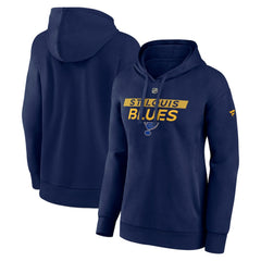 NHL Navy St. Louis Blues Fanatics Women's Authentic Pro Core Primary Fleece Pullover Hoodie