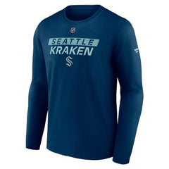 NHL Deep Sea Blue Seattle Kraken Fanatics Authentic Pro Core Primary Long Sleeve T-Shirt