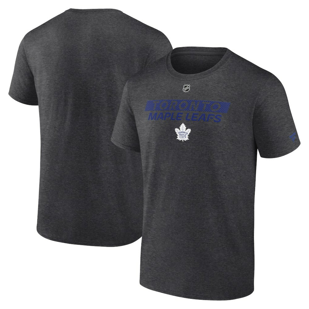 NHL Heather Charcoal Toronto Maple Leafs Fanatics Authentic Pro Core Primary T-Shirt