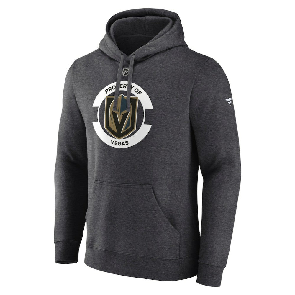 NHL Heather Charcoal Vegas Golden Knights Fanatics Authentic Pro Core Secondary Fleece Pullover Hoodie