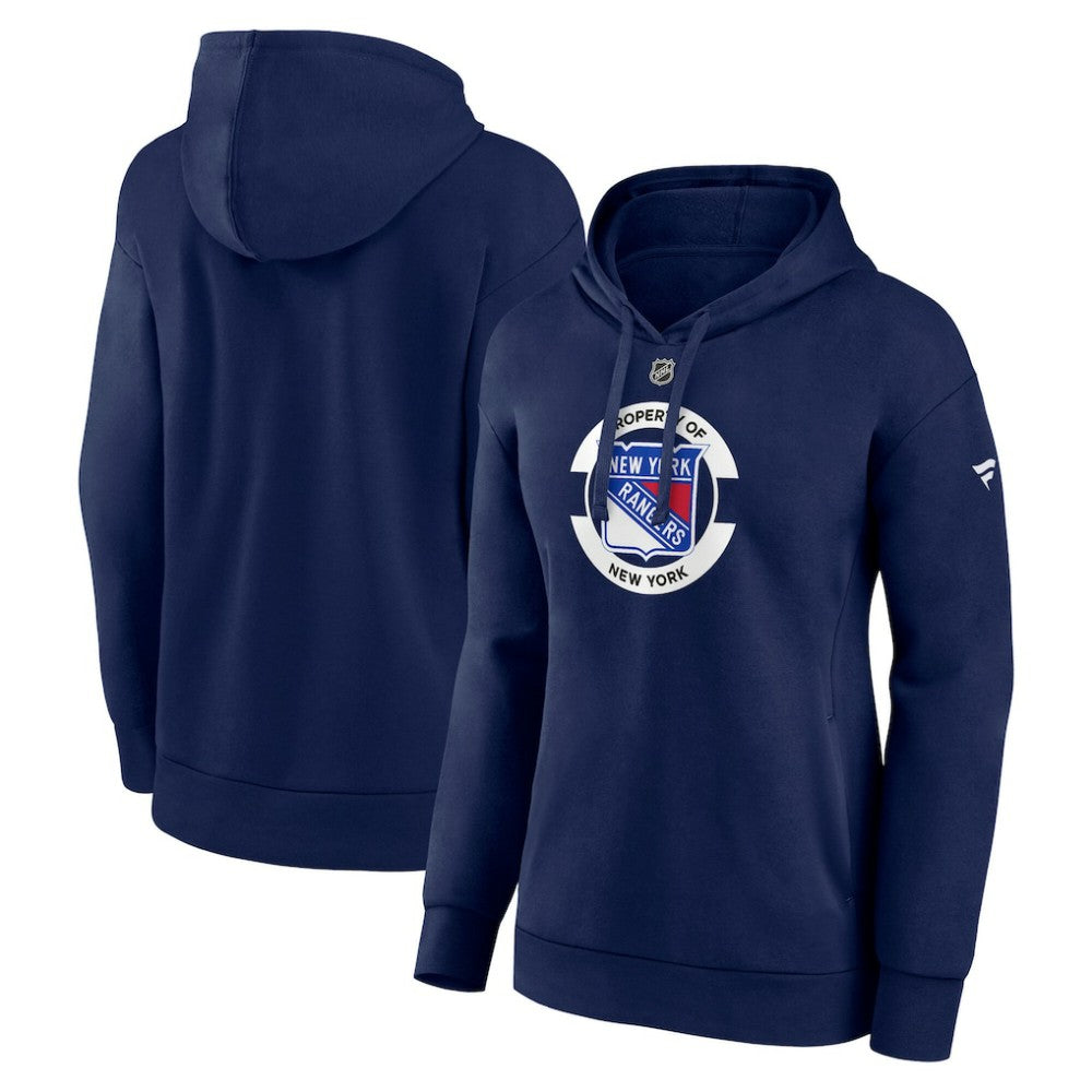 NHL Navy New York Rangers Fanatics Women's Authentic Pro Core Secondary Fleece Pullover Hoodie