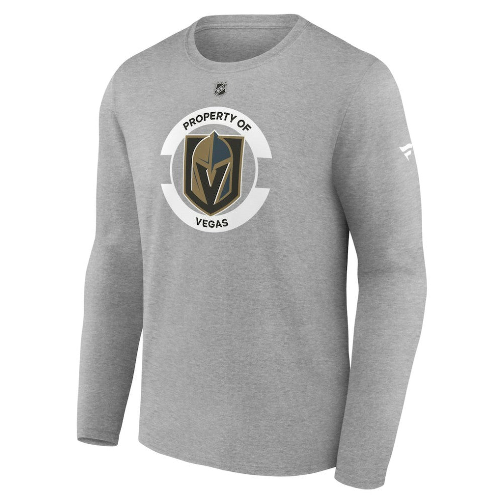 NHL Heather Gray Vegas Golden Knights Fanatics Authentic Pro Core Secondary Long Sleeve T-Shirt