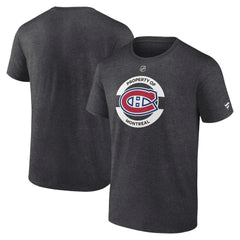 NHL Heather Charcoal Montreal Canadiens Fanatics Authentic Pro Core Secondary T-Shirt