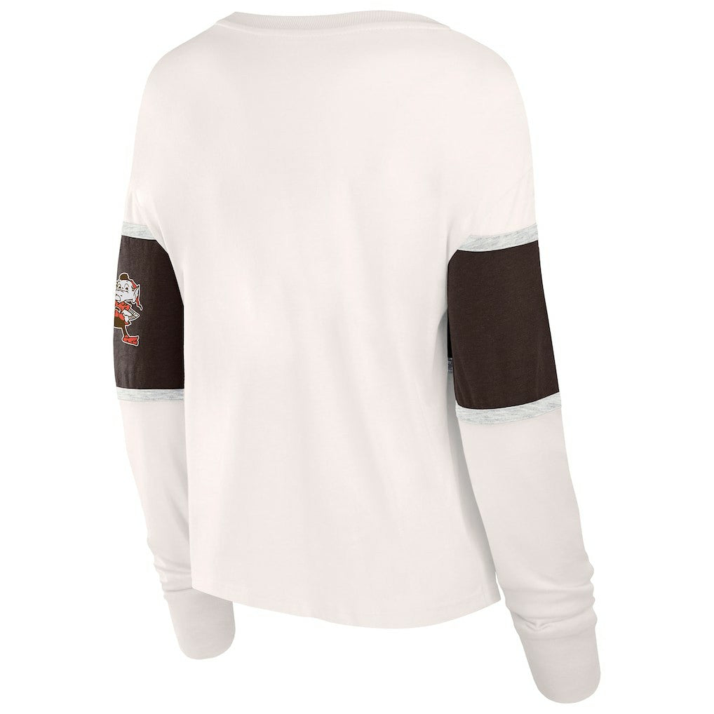 Women's Antique Block Long Sleeve T-Shirt - Cleveland Browns