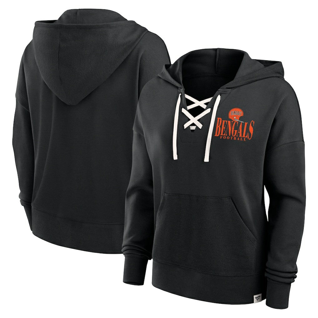 Women's Blitz Left Lace-Up Pullover Hoodie - Cincinnati Bengals