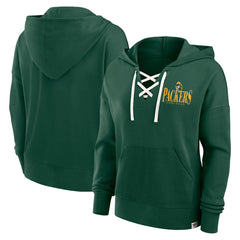 Women's Blitz Left Lace-Up Pullover Hoodie - Green Bay Packers