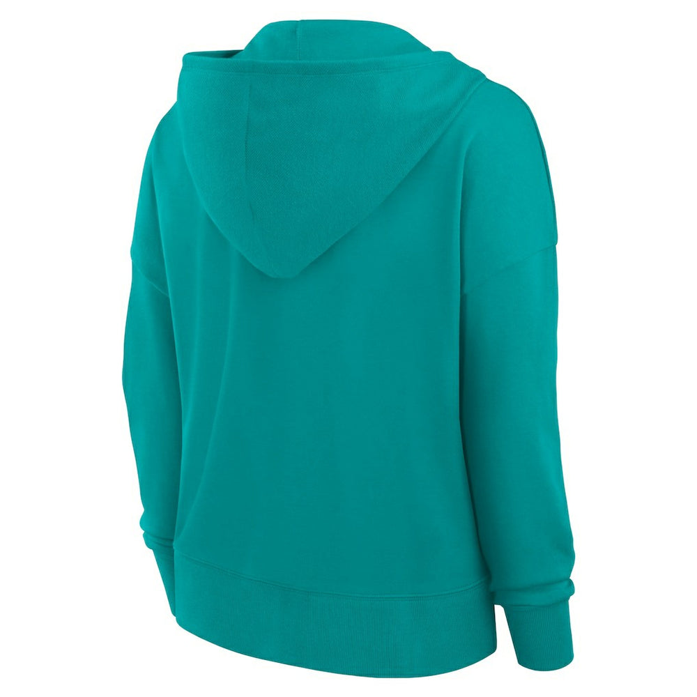 Women's Blitz Left Lace-Up Pullover Hoodie - Miami Dolphins