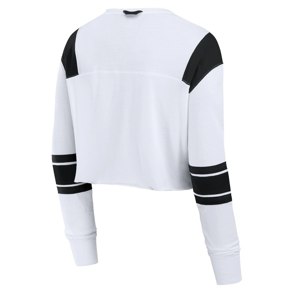 Women's Stretch Cropped Fashion Long Sleeve T-Shirt - Jacksonville Jaguars