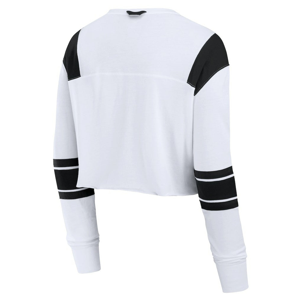 Women's Stretch Cropped Fashion Long Sleeve T-Shirt - Cincinnati Bengals