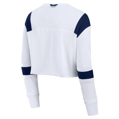 Women's Stretch Cropped Fashion Long Sleeve T-Shirt - Seattle Seahawks