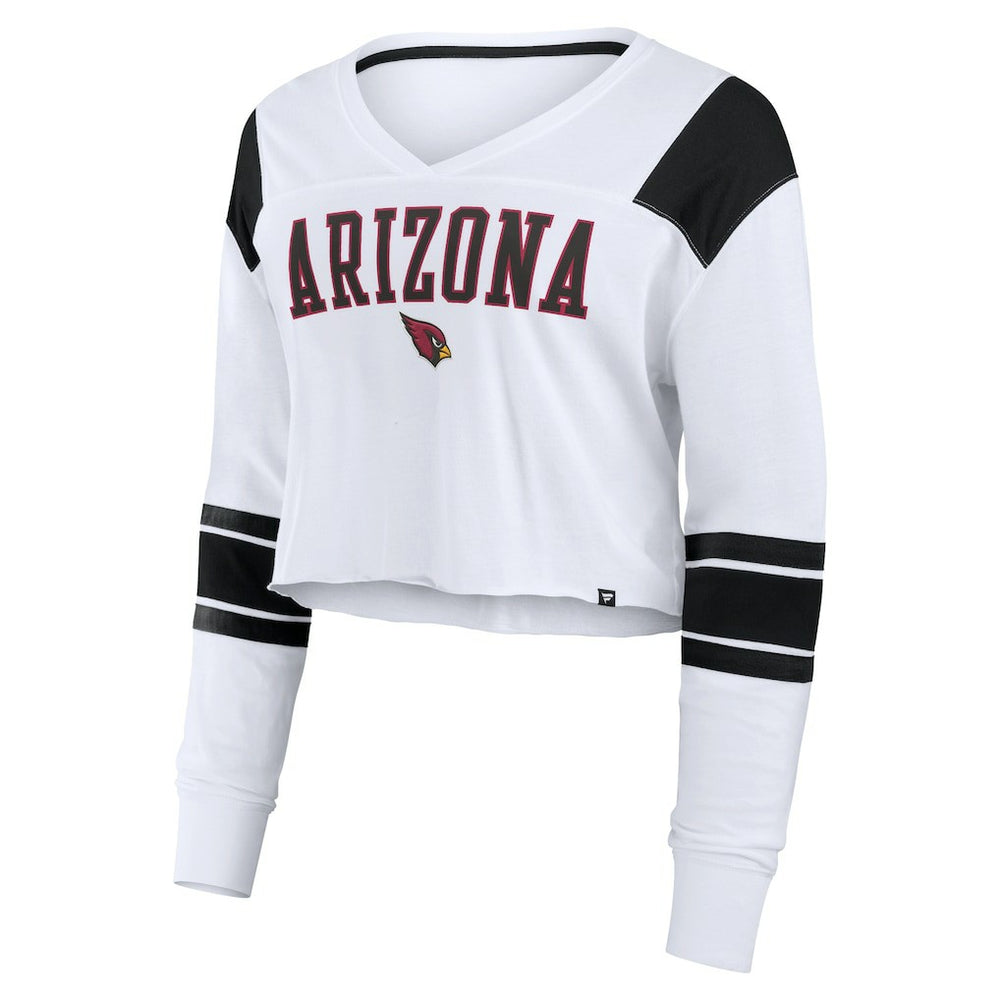 Women's Stretch Cropped Fashion Long Sleeve T-Shirt - Arizona Cardinals