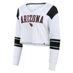 Women's Stretch Cropped Fashion Long Sleeve T-Shirt - Arizona Cardinals