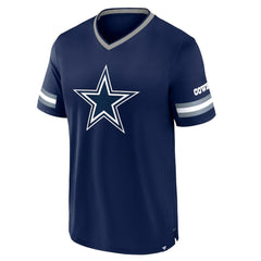 Stripe Stacking V-Neck T-Shirt - Dallas Cowboys