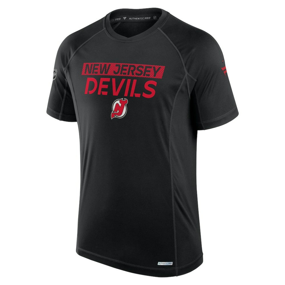 NHL Black New Jersey Devils Fanatics Authentic Pro Rink Tech T-Shirt