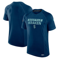 NHL Deep Sea Blue Seattle Kraken Fanatics Authentic Pro Rink Tech T-Shirt