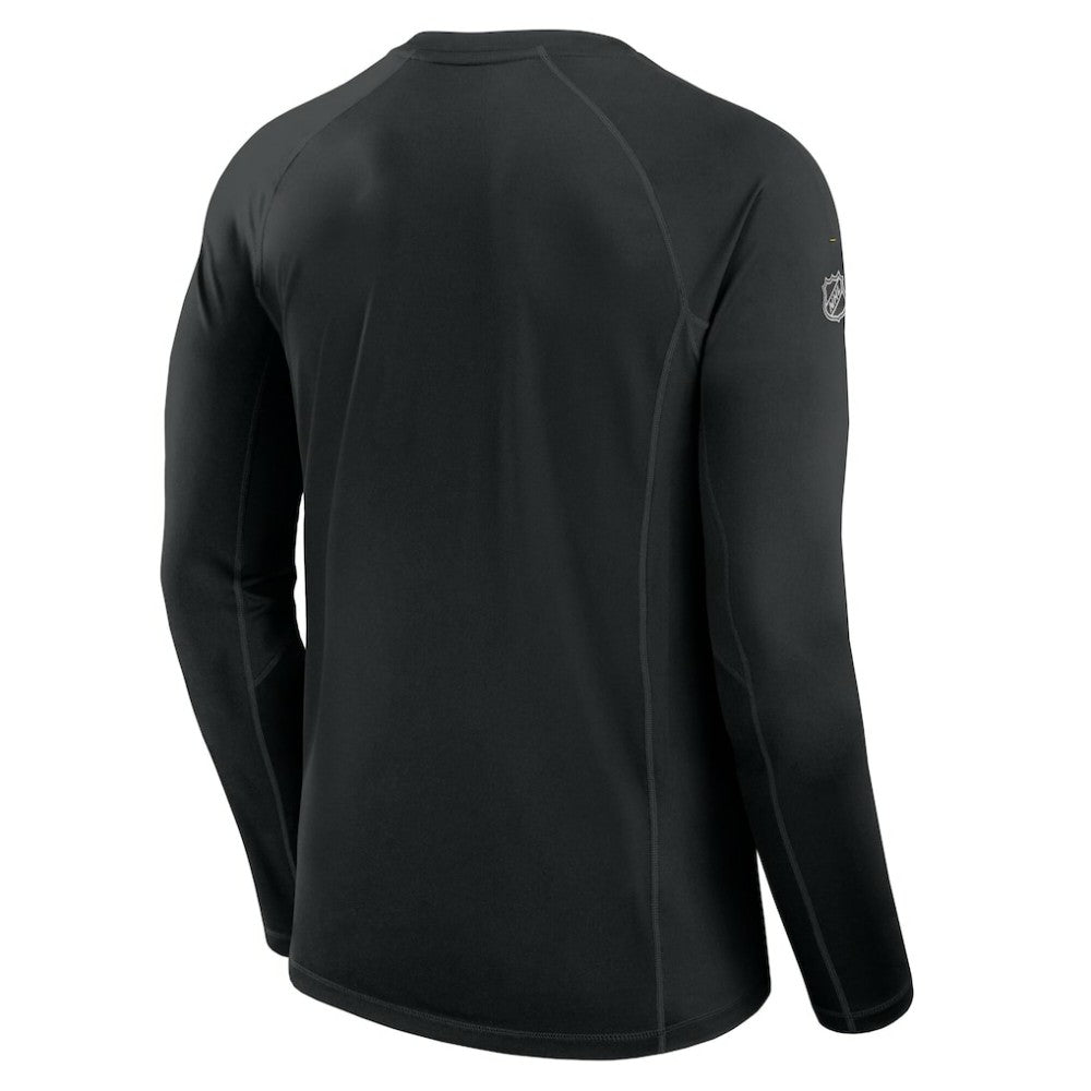 NHL Black Pittsburgh Penguins Fanatics Authentic Pro Rink Tech Long Sleeve T-Shirt